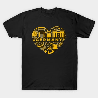 German Icons in a Heart Shape // Germany Pride T-Shirt